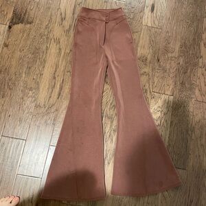 Free People Tan Flared Pants